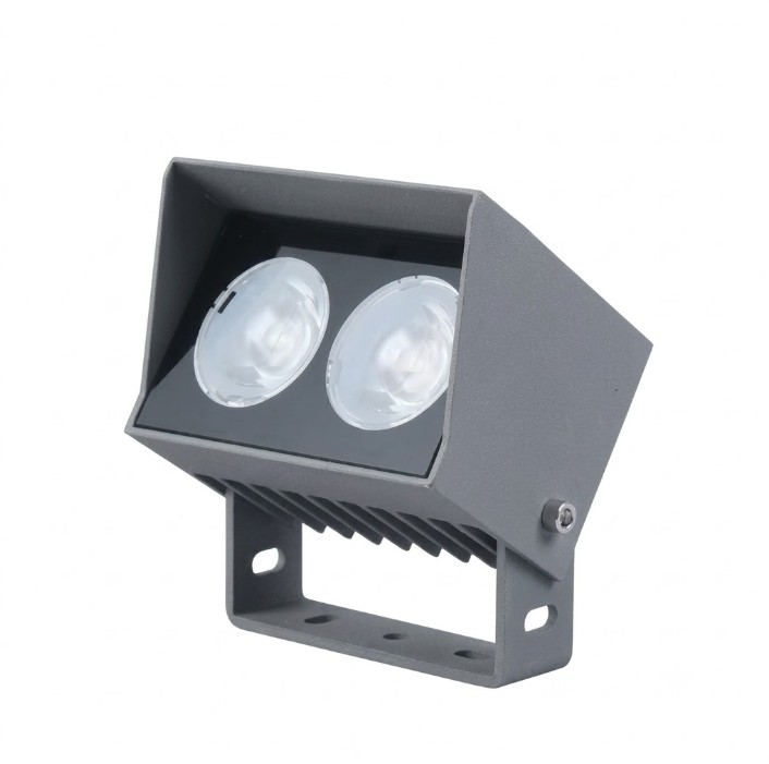 Точечный LED-светильник с двумя линзами, цвет: графит 5*2W  3000K 900 Lm 100х65мм IP44 EVEREST LED