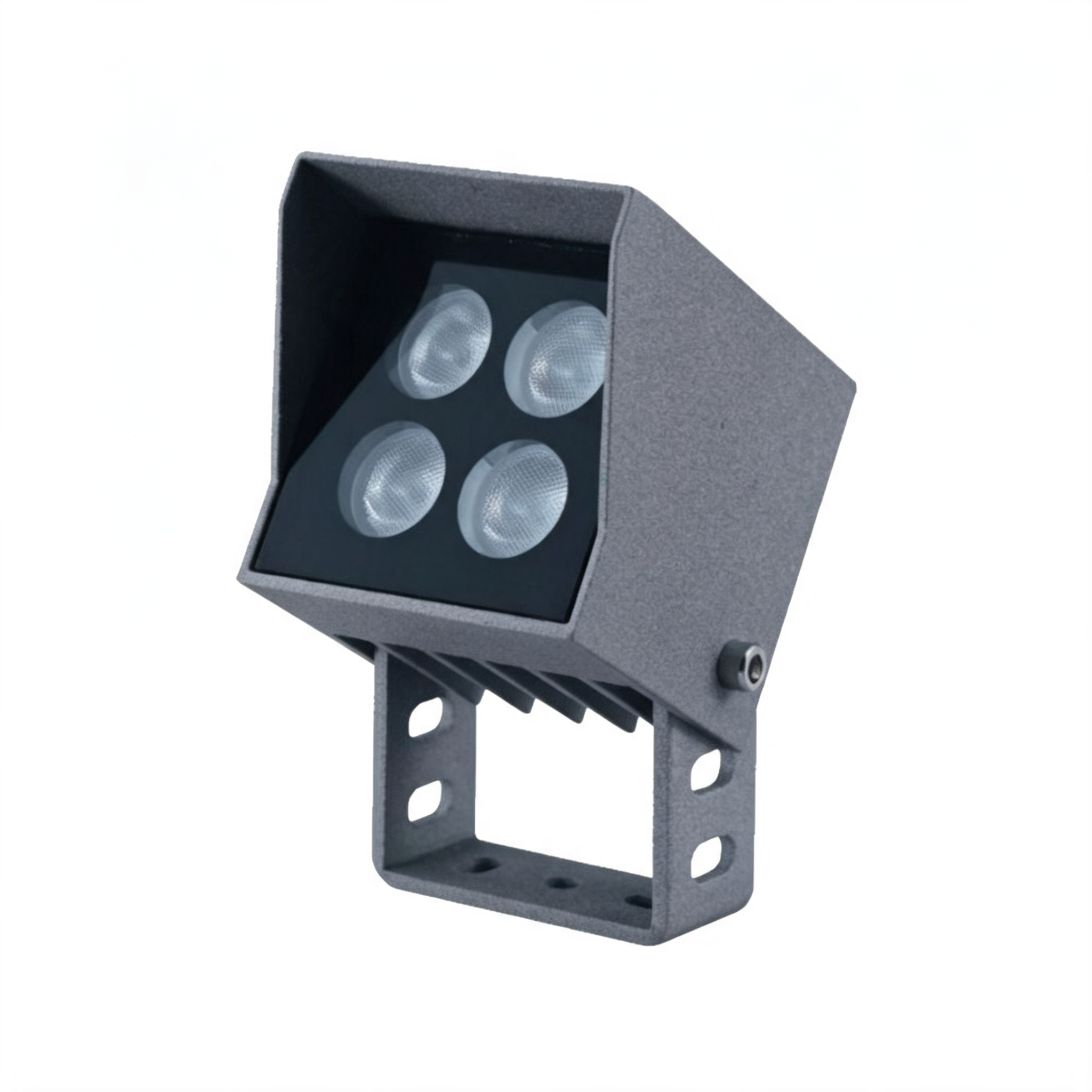 Точечный LED-светильник, с четырьмя линзами, цвет: графит 4*2W  3000K 720Lm 100х65мм IP44 EVEREST LED
